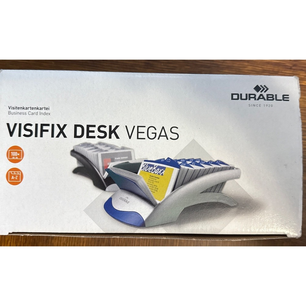 Durable 2413/23 VISIFIX Vegas Plastic Desk Business Card File